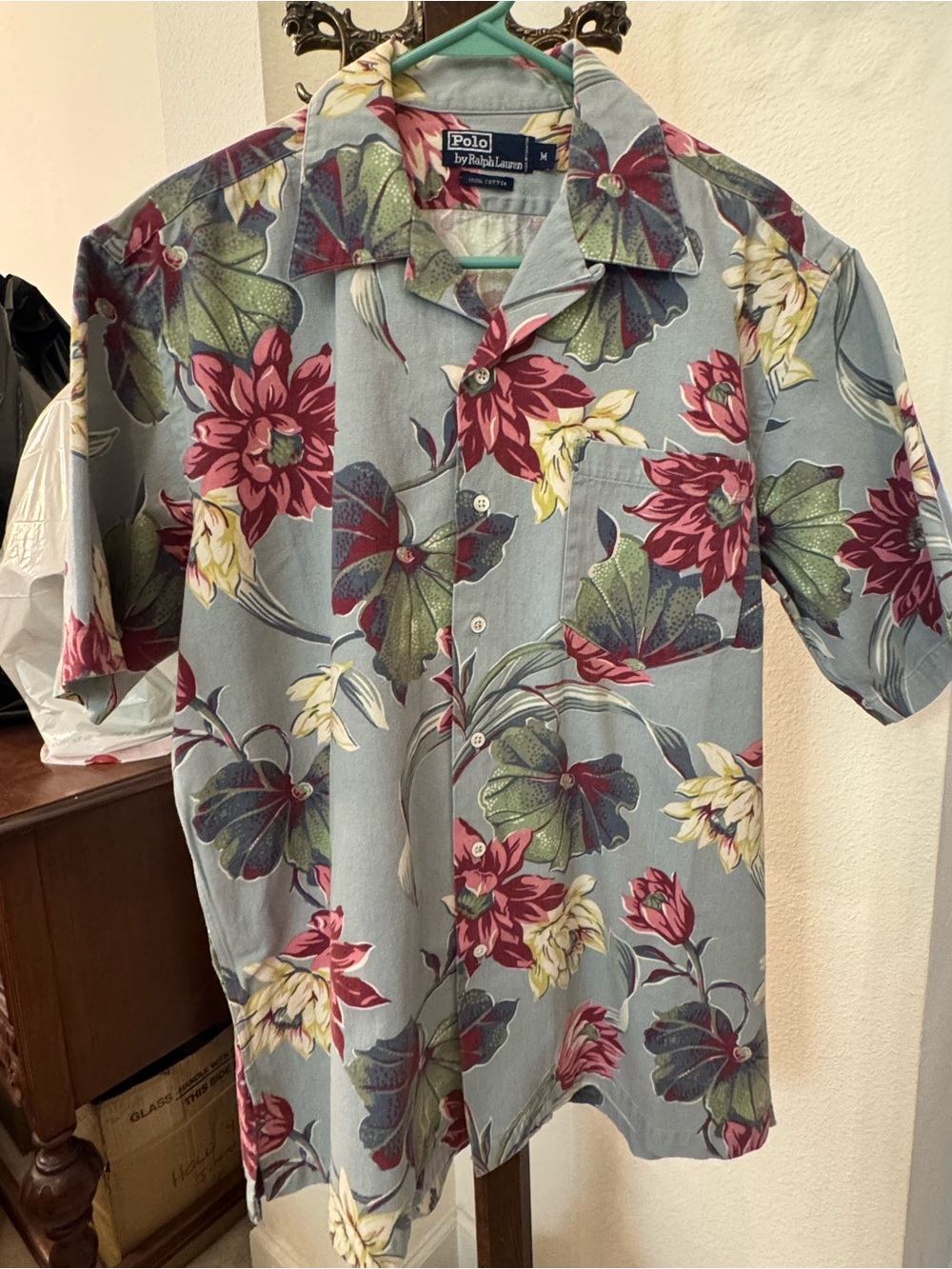 Ralph Lauren Floral Short-Sleeve Button-Down Camp Style Shirt